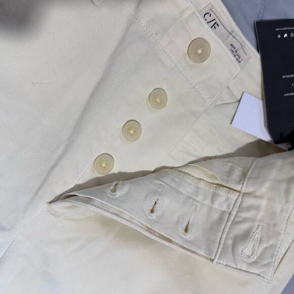 CURRENT/ELLIOTT The Captain Trouser Pants Biscuit White size 27 - Picture 10 of 12